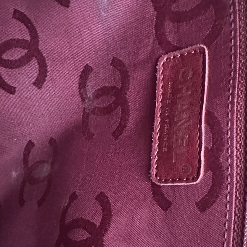 CHANEL Deep Red Leather Tote - Picture 9 of 12